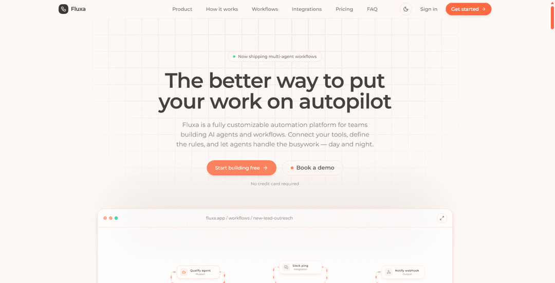 Fluxa (AI Agent Automation Platform - Frontend)